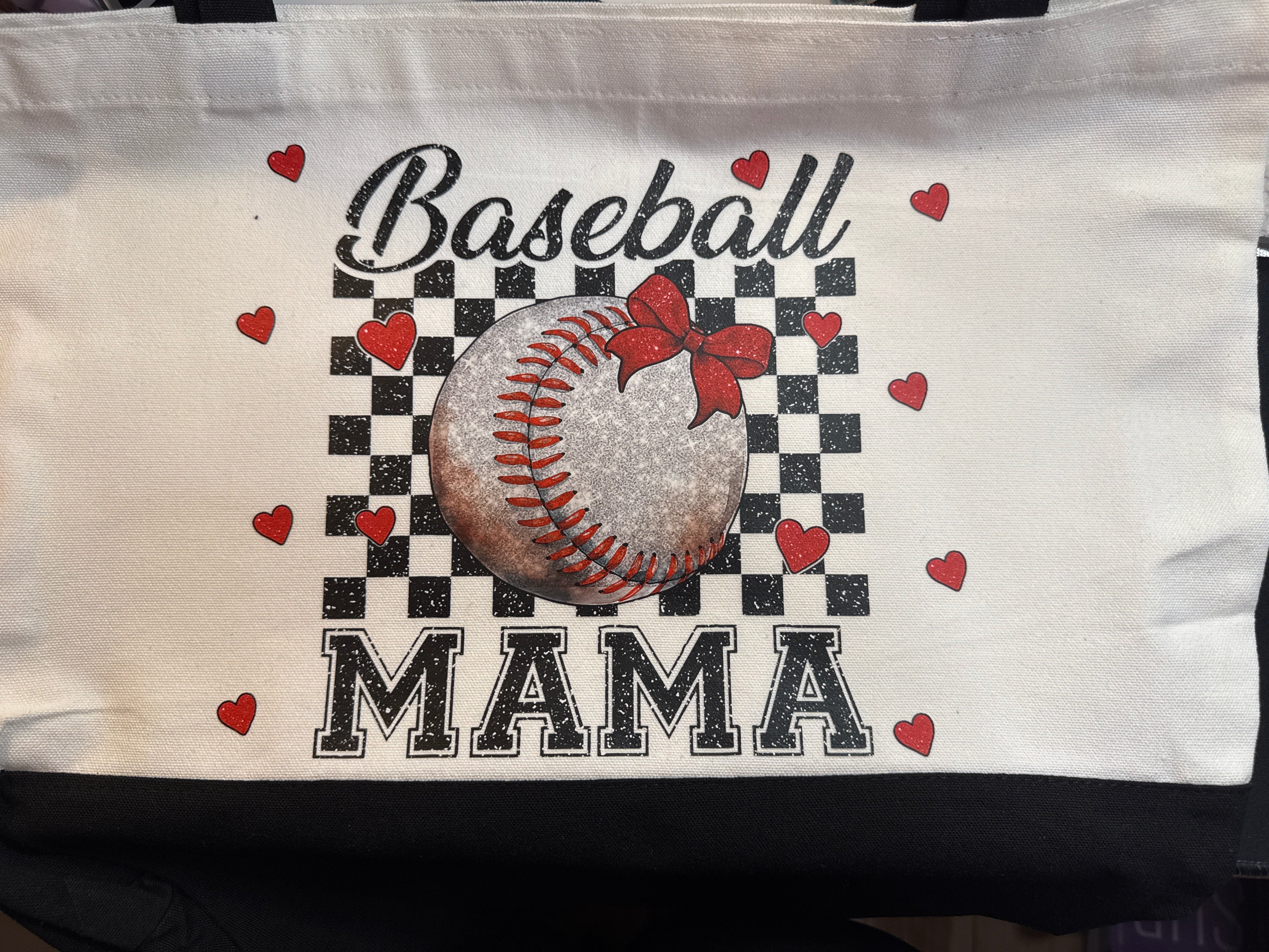 Baseball mama tote #1